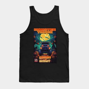 Halloween Monster Truck Hamburger All Over the Highway Tank Top